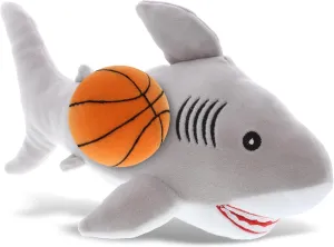DolliBu Shark Stuffed Animal with Basketball Plush - Soft Huggable Shark, Adorable Playtime Plush Toy, Personalized Plush Doll Animal Toy for Kids and Adults - 12 Inch