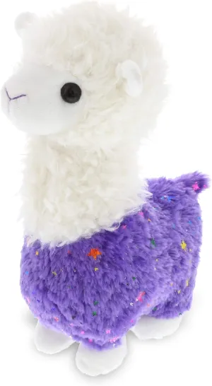 DolliBu Sparkle Purple Llama Stuffed Animal Plush, Kids & Adults Huggable Cuddle Llama Gifts, Cute Stuffed Animals for Toddler & Baby First Teddy Bear 11.5 Inch