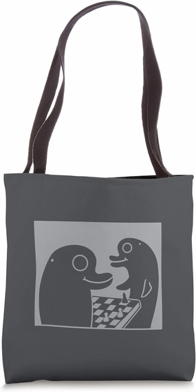 Dolphins have a chase game, minimalist, naive art style Tote Bag