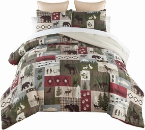 Donna Sharp Montana Forest Comforter Bedding Set - 3-Piece King Size Reversible Comforter Set - Includes 1 Plush Comforter and 2 Pillowcases - Machine Washable