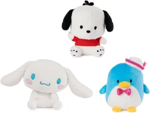 Donna's Home Emporium GND Sarnio Friends 3 Piece 6" Plush Bundle, Cinnamoroll, Tuxedosam and Pochacco Offically Licensed