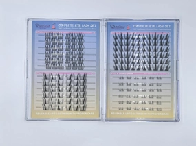 Dorisue Luxury 8-in-1 Cluster Lashes Kit with Eyelash Growth Serum - 168PCS Complete System (3 Upper   1 Lower), Bond Seal Remover, Hypoallergenic Waterproof Professional Set