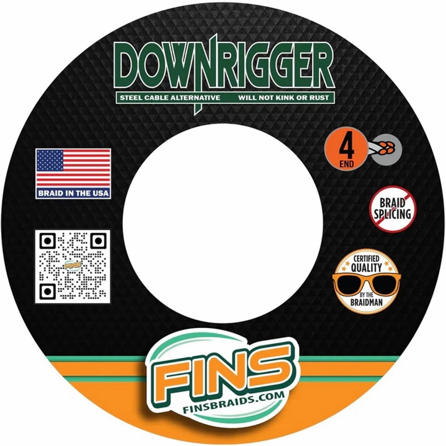 Downrigger Braid - USA Made - Rust-Free Deep Sea Fishing Line, Reduces Blow-Back, No Kink High-Performance Braided Cable Alternative