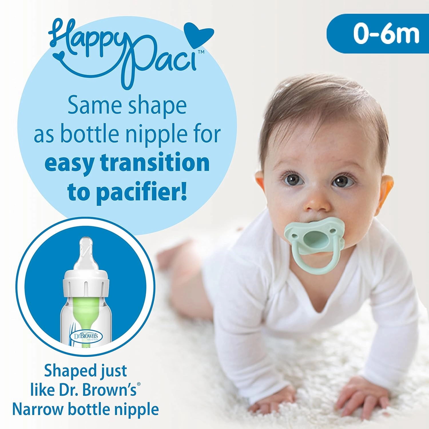 Dr. Brown's Natural Flow Baby Feeding Set with Anti-Colic Bottles, Transition Cup, Brush, and Silicone Pacifiers