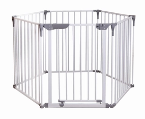 Dreambaby Royale Converta 3-in-1 Play Yard & 151" Extra Wide Baby Gate - 6 Configurable Panels - 10sqft Baby Fence Playard