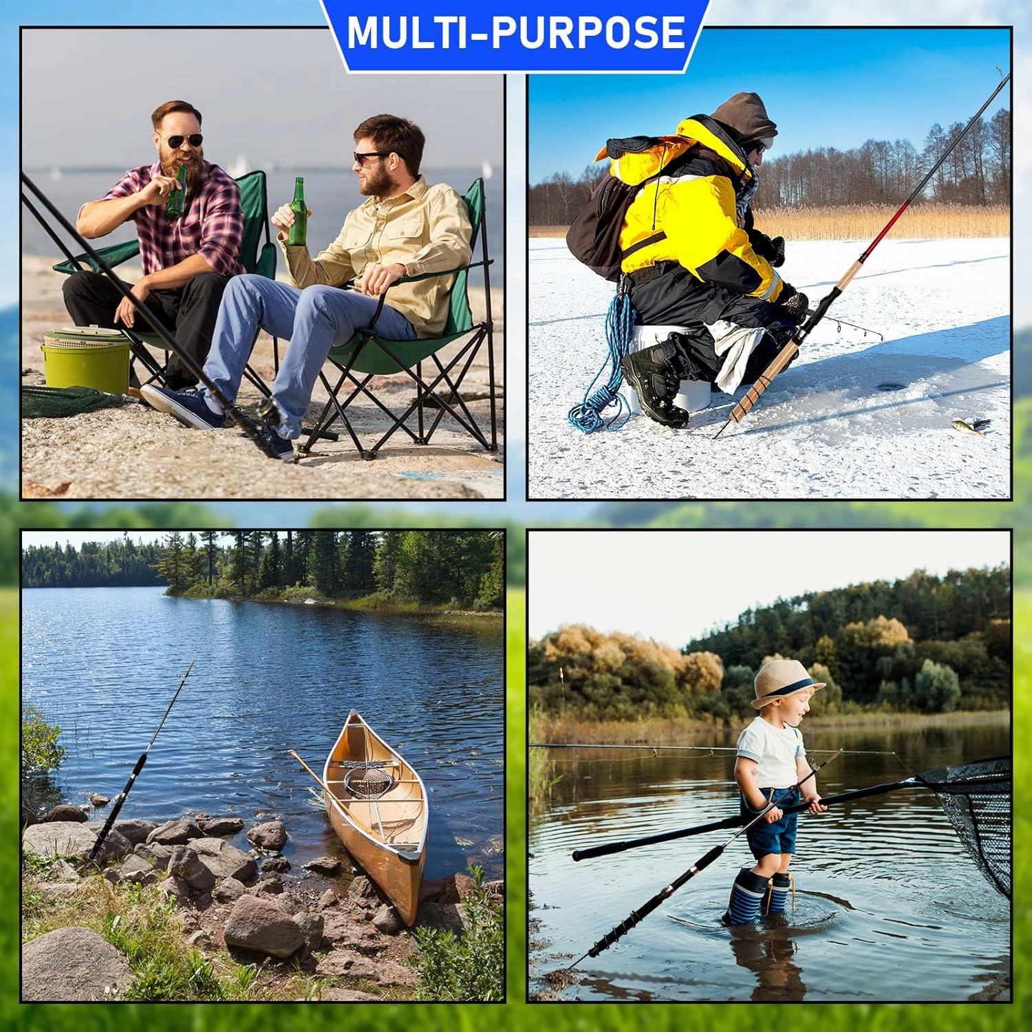 Dunzy Spiral Fishing Rod Holders Heavy Duty 1.57 Inch Diameter Metal Bank Pole Stand Spiral Rod Holder Insert Ground Rest Stand for Fishing on Lakes and Streams