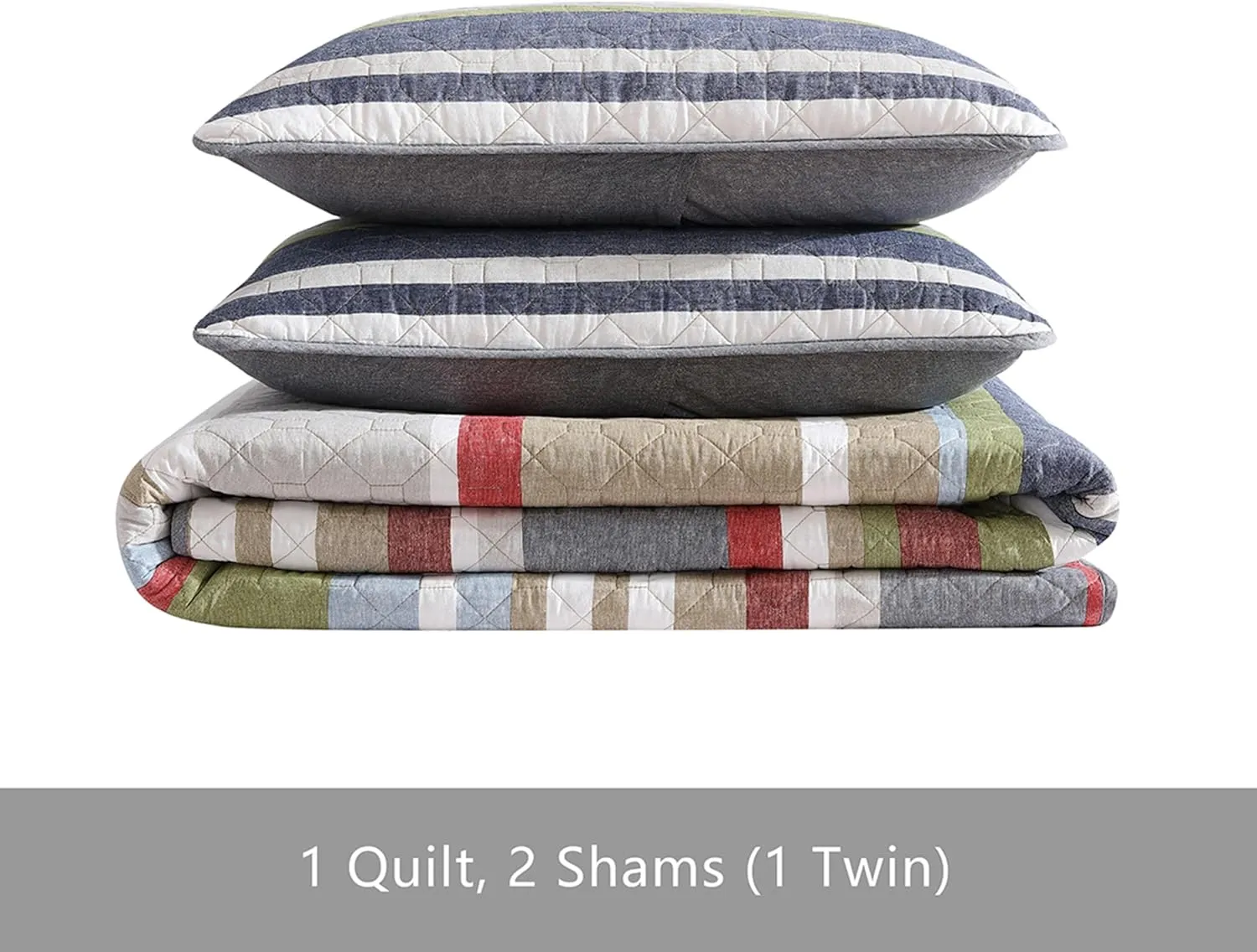 Eddie Bauer - Queen Quilt Set, Cotton Reversible Bedding with Matching Shams, Lightweight Home Decor for All Seasons (Salmon Ladder Multi, Queen)