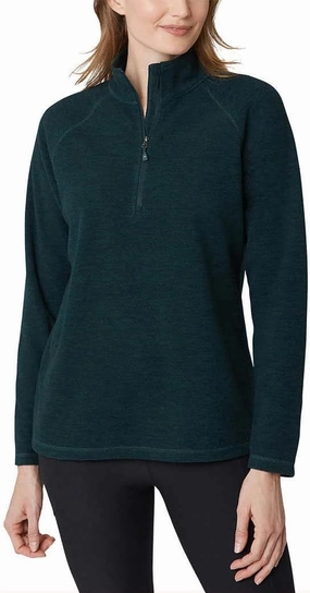 Eddie Bauer Women's Ultra Soft Fleece 1/4 Zip Long Sleeve Pullover Top