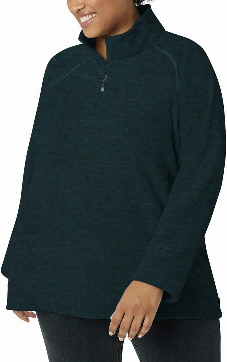 Eddie Bauer Women's Ultra Soft Fleece 1/4 Zip Long Sleeve Pullover Top