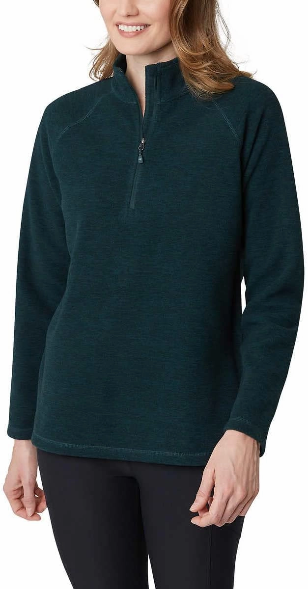 Eddie Bauer Women's Ultra Soft Fleece 1/4 Zip Long Sleeve Pullover Top
