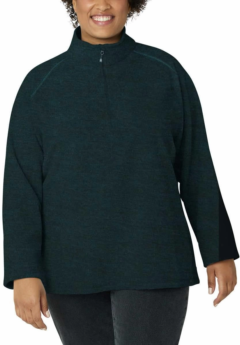 Eddie Bauer Women's Ultra Soft Fleece 1/4 Zip Long Sleeve Pullover Top