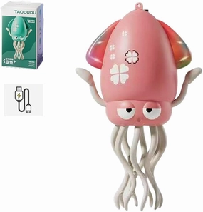Electric Crawling Octopus Toy, Crawling Dancing Automatic Obstacle Avoidance Octopus Sensor Toy, Magic Creative Crazy Dancing Octopuses Toys with LED for Baby Sensory Development(Pink)