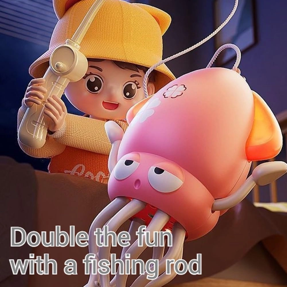 Electric Crawling Octopus Toy, Crawling Dancing Automatic Obstacle Avoidance Octopus Sensor Toy, Magic Creative Crazy Dancing Octopuses Toys with LED for Baby Sensory Development(Pink)