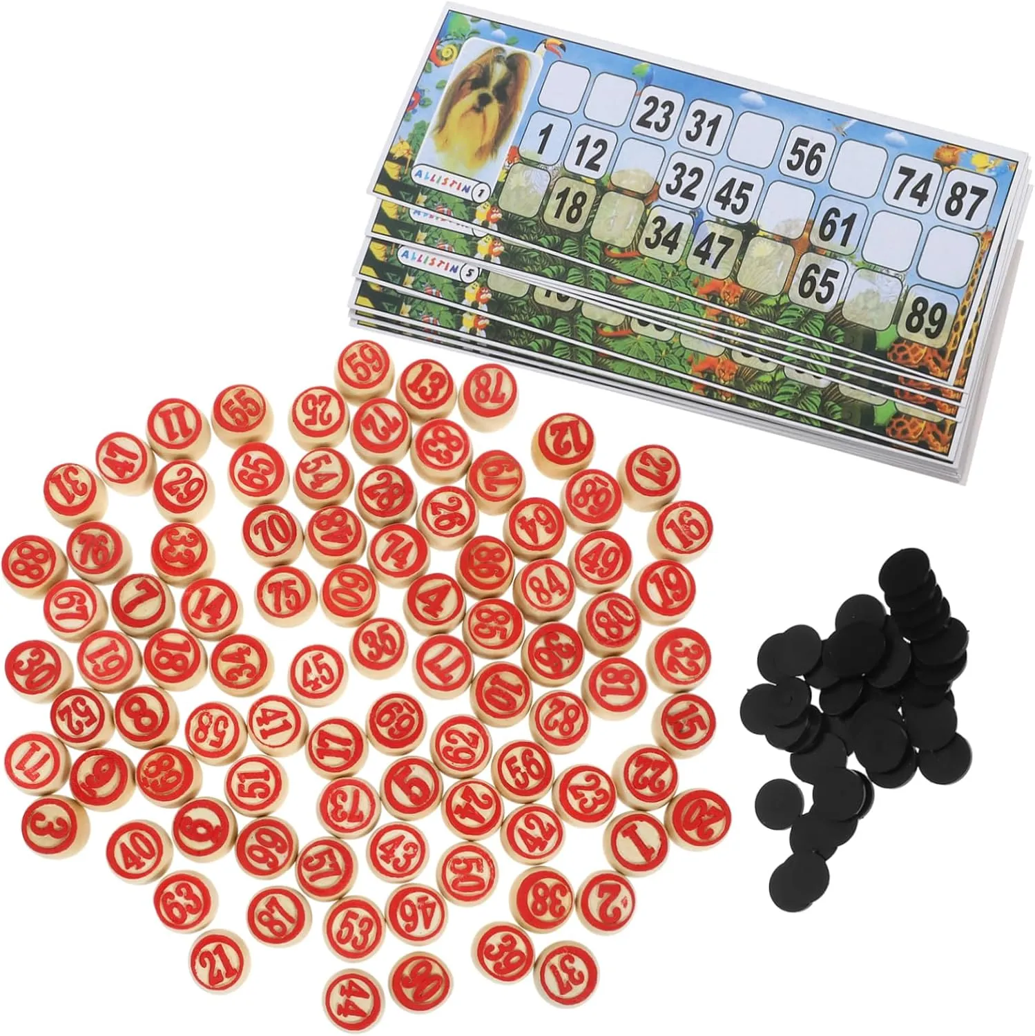 ERINGOGO Russian Lotto Game 1 Set Bingo Game Supplies Chess Social Skills Enhancer