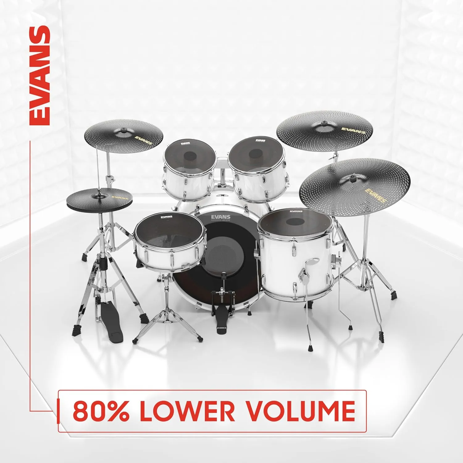 Evans Drum Heads - dB One Drum Head Rock   14" 22" and dB One Cymbals Pack