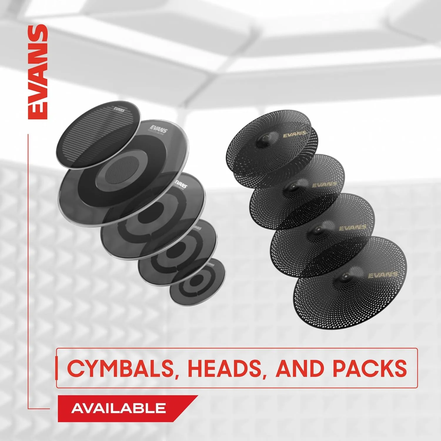 Evans Drum Heads - dB One Drum Head Rock   14" 22" and dB One Cymbals Pack