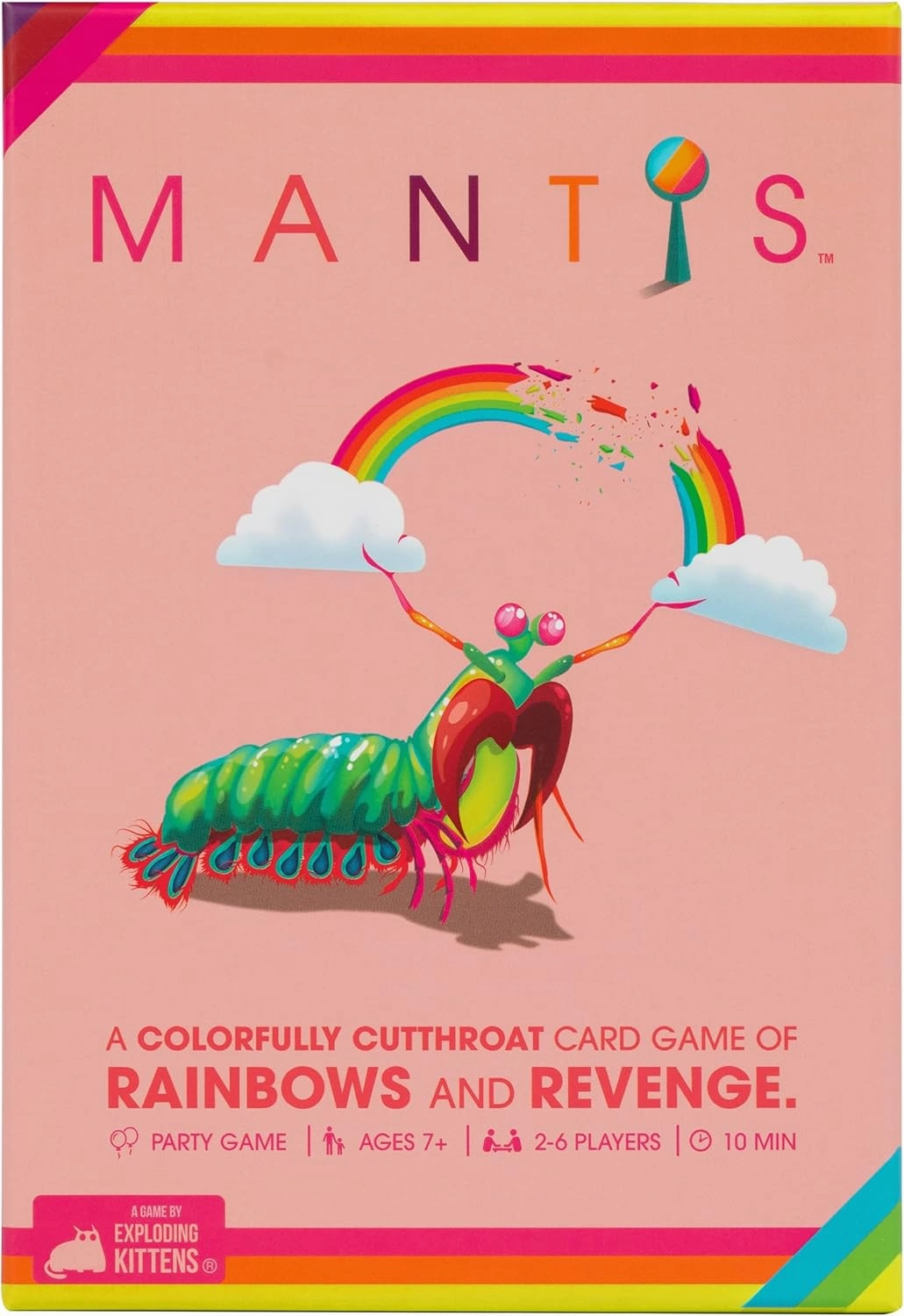 Exploding Kittens Mantis 2-6 Players - Ages 7  - 10 Minutes to Play - Cutthroat Matching Card Game - Ideal for Party, Family Game Night, Kid and Adult