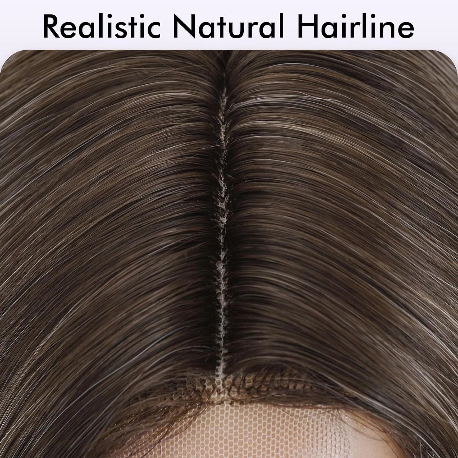 FAVE Long Blonde Wig Natural Ombre Blonde Wavy Wigs Middle Part Blond Wig with Natural Gradient Roots Daily Wigs for White Women