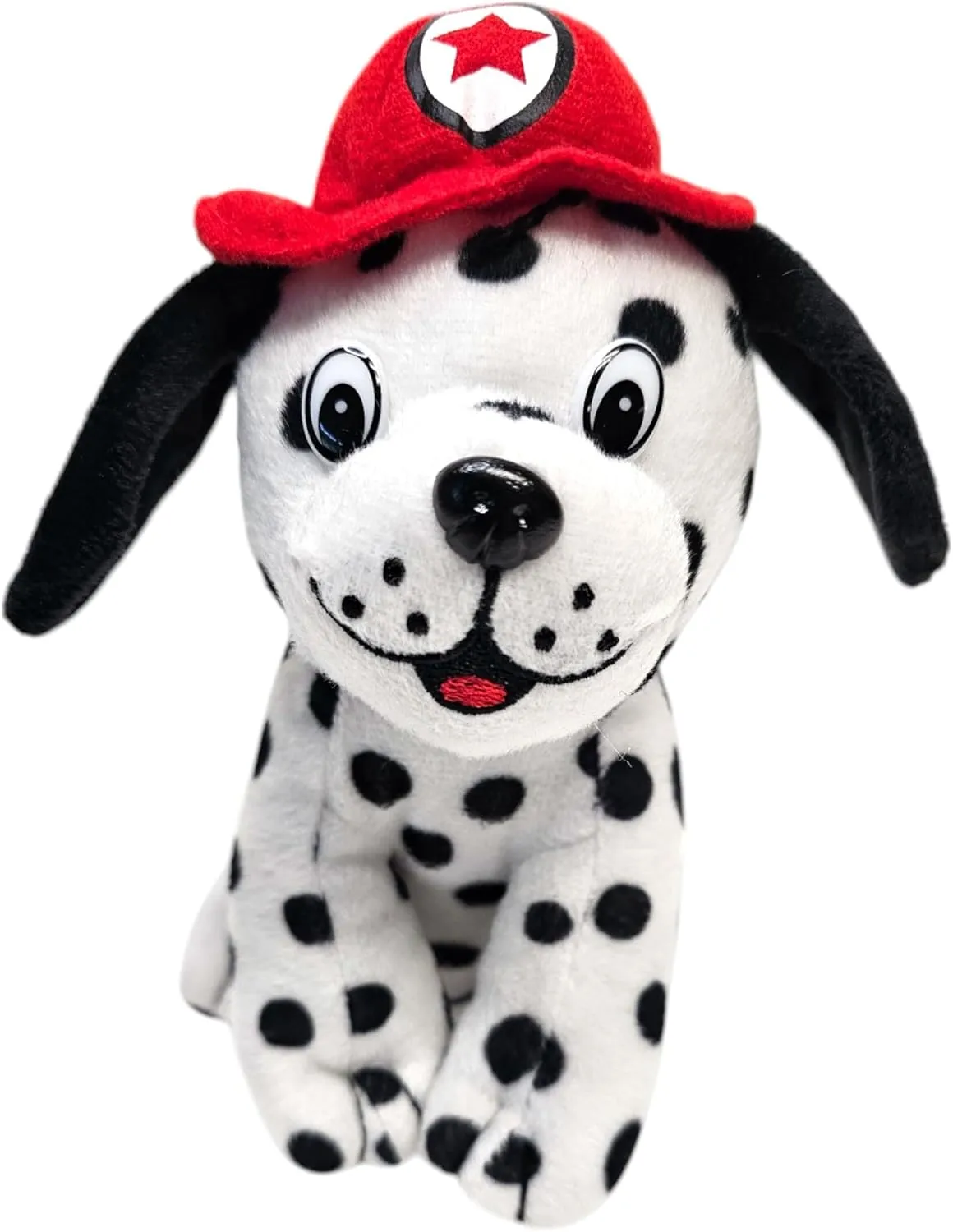 Firefighter Dalmatian Plush (6 Pack) (7 Inch) Stuffed Dog with Firefighter Helmet Carnival Prize (Dalmatians, 6, Count)