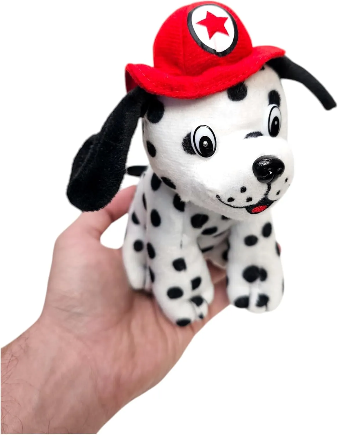 Firefighter Dalmatian Plush (6 Pack) (7 Inch) Stuffed Dog with Firefighter Helmet Carnival Prize (Dalmatians, 6, Count)