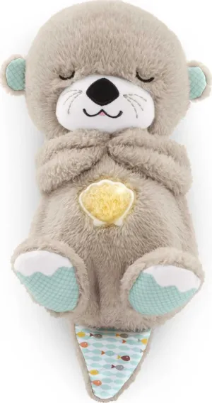 Fisher-Price Baby Toy Soothe 'n Snuggle Otter Portable Plush Sound Machine with Music Lights & Breathing Motion for Newborns 0  Months