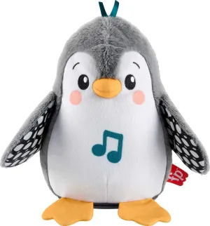 Fisher-Price Baby Tummy Time Toy Flap & Wobble Penguin, Plush with Music & Motion for Sensory Play Newborns Ages 0  Months