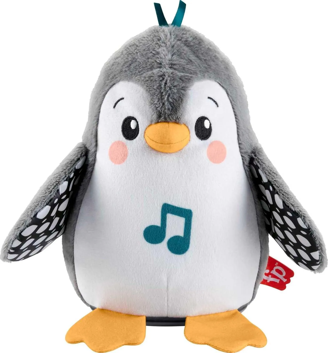 Fisher-Price Baby Tummy Time Toy Flap & Wobble Penguin, Plush with Music & Motion for Sensory Play Newborns Ages 0  Months
