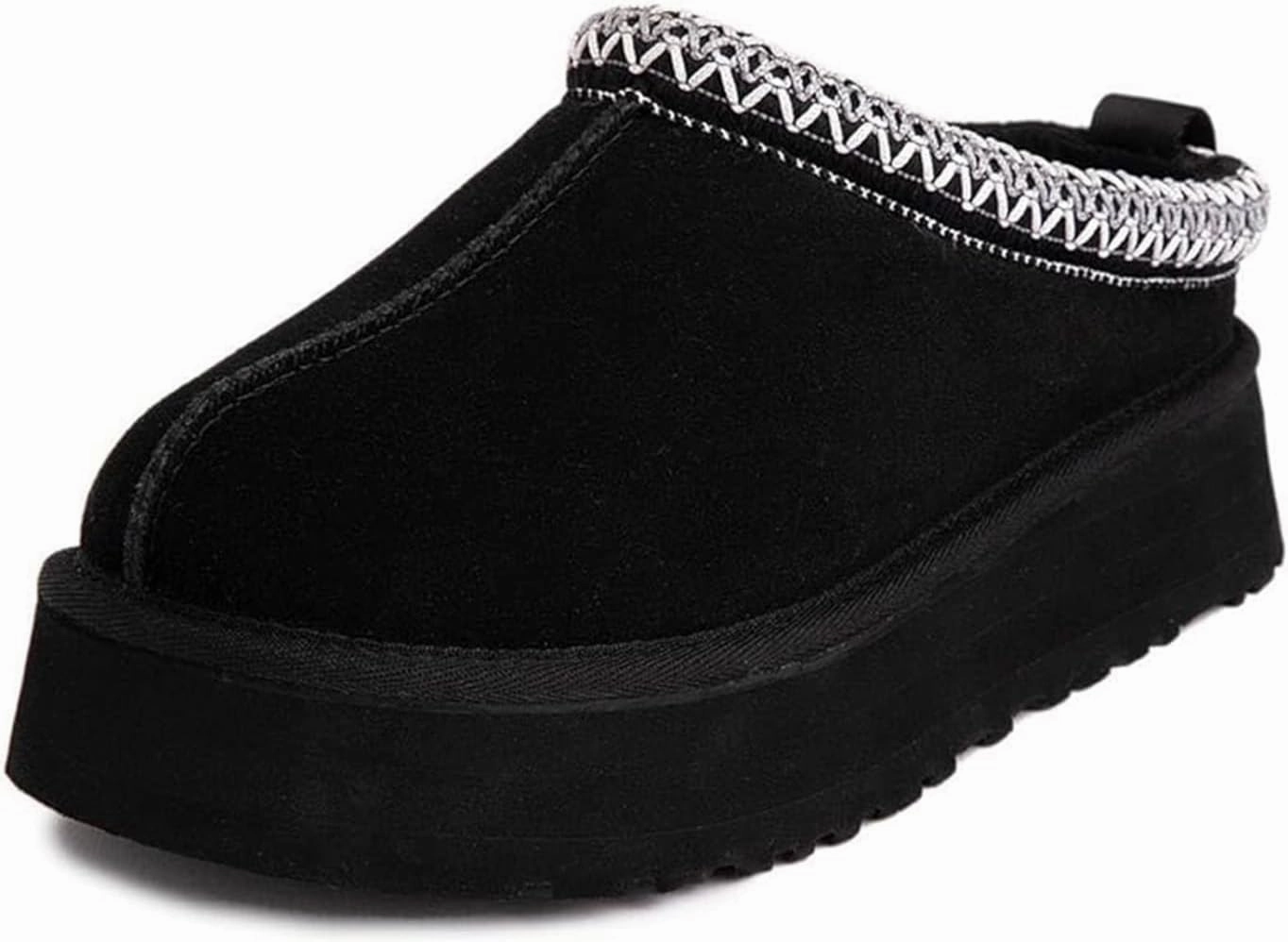 Fleece Lined Women's Mini Ankle Boot Slippers - Classic Snow Boots with Anti-Slip Platforms for Indoor & Outdoor Use