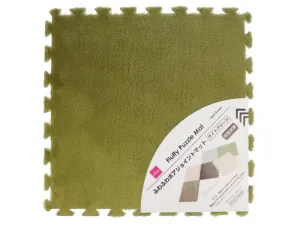 Fluffy Puzzle Mat Light Green