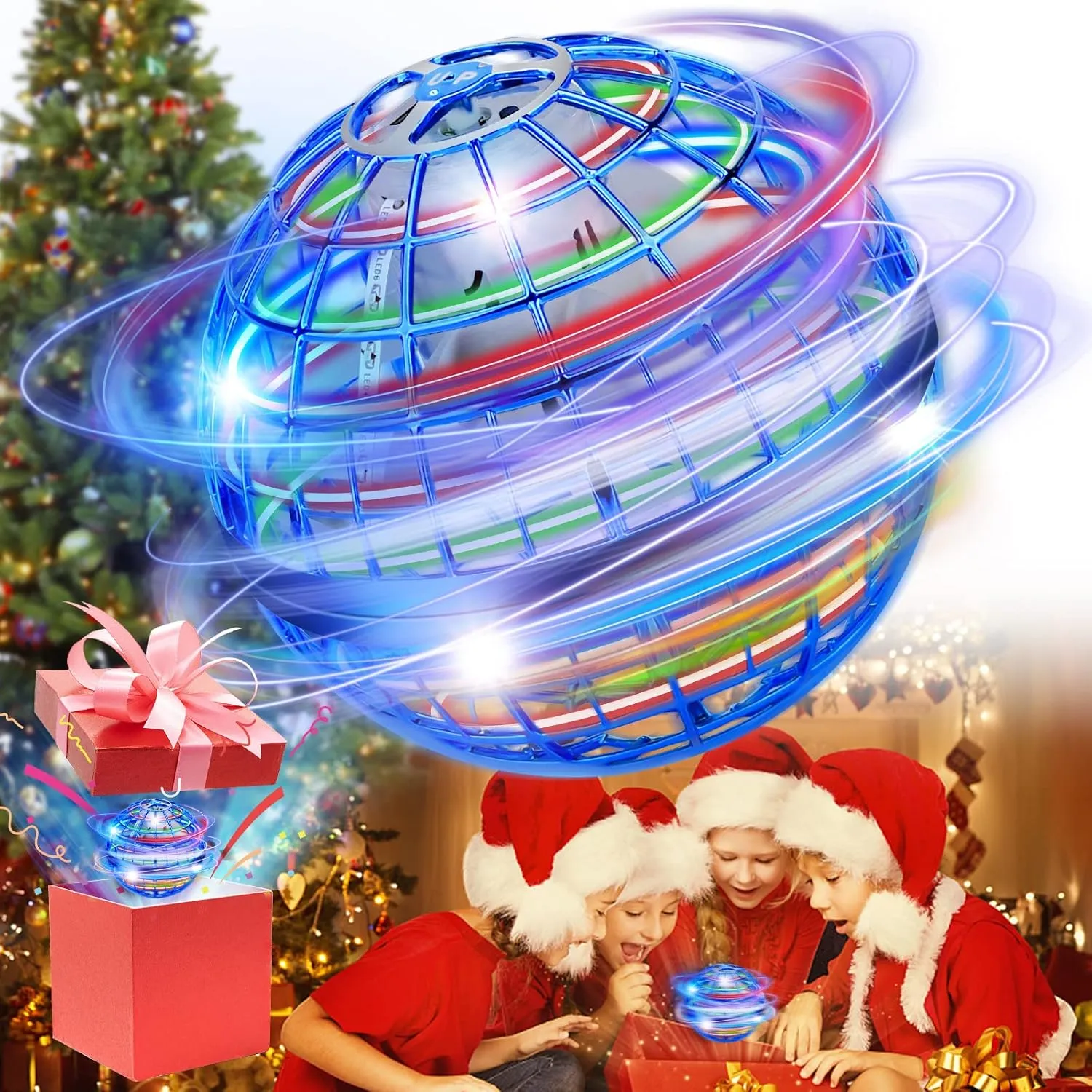 Flying Orb Ball, 2023 Cosmic Globe Galactic Fidget Spinner Ball, 360° Rotation Hand Boomerang Hover Ball, Fidget Flying Spinner Toys for Age 6 7 8 9 10  Years Old Boys Girls Teens