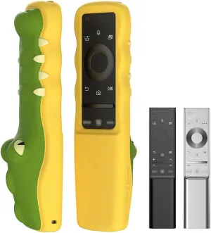 for Samsung TM2280E Silicone Protective Cover Compatible with Samsung Smart TV TM2180E, TM1990C, TM2140A Remote case,Shockproof Anti Lost Washable Protective Case with Lanyard(Crocodile)