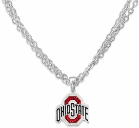 From the Heart Ohio State Buckeyes Game Day Glitter Necklace Jewelry Gift Licensed OSU