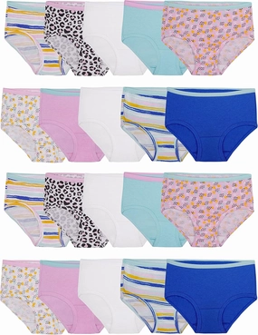 Fruit of the Loom Girls' Cotton Brief Underwear, Multipack