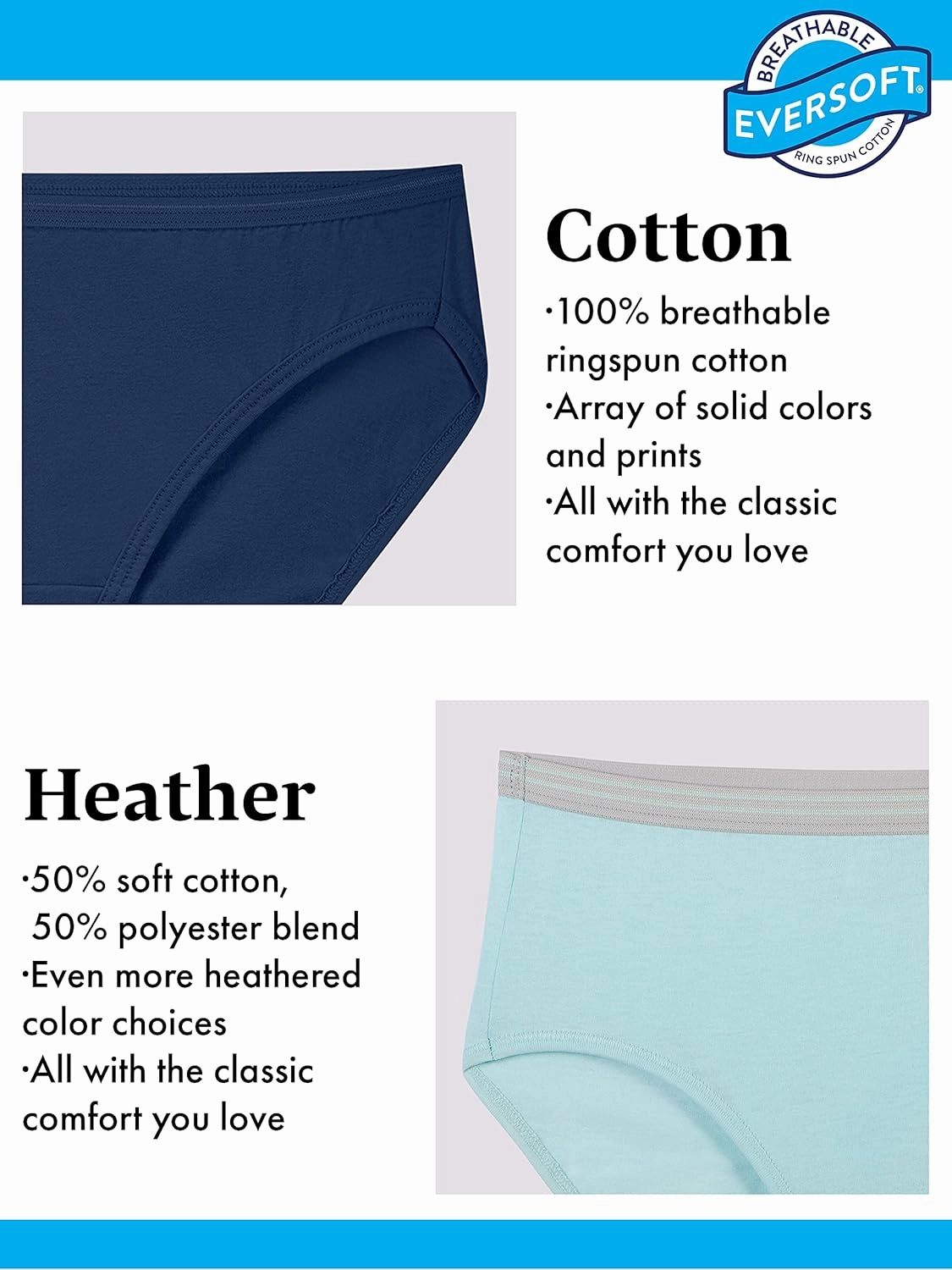 Fruit of the Loom Women's Cotton Blend Hi Cut Brief