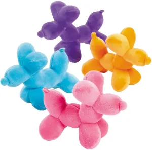 Fun Express 5" Bright Color Stuffed Balloon Dogs Assortment - 12 Pc.