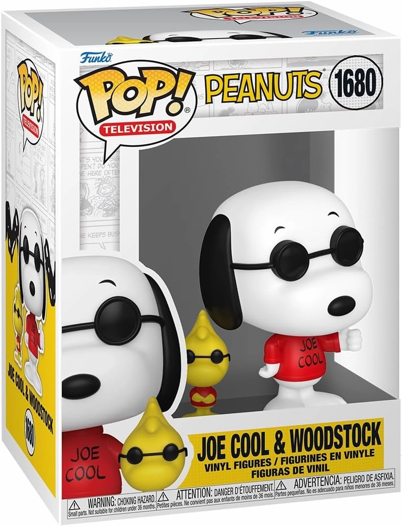 Funko Pop&Buddy: Peanuts - Joe Cool with Woodstock - Classic Peanuts - Collectable Vinyl Figure - Gift Idea - Official Merchandise - Toys for Kids & Adults - Cartoon/Animation Fans
