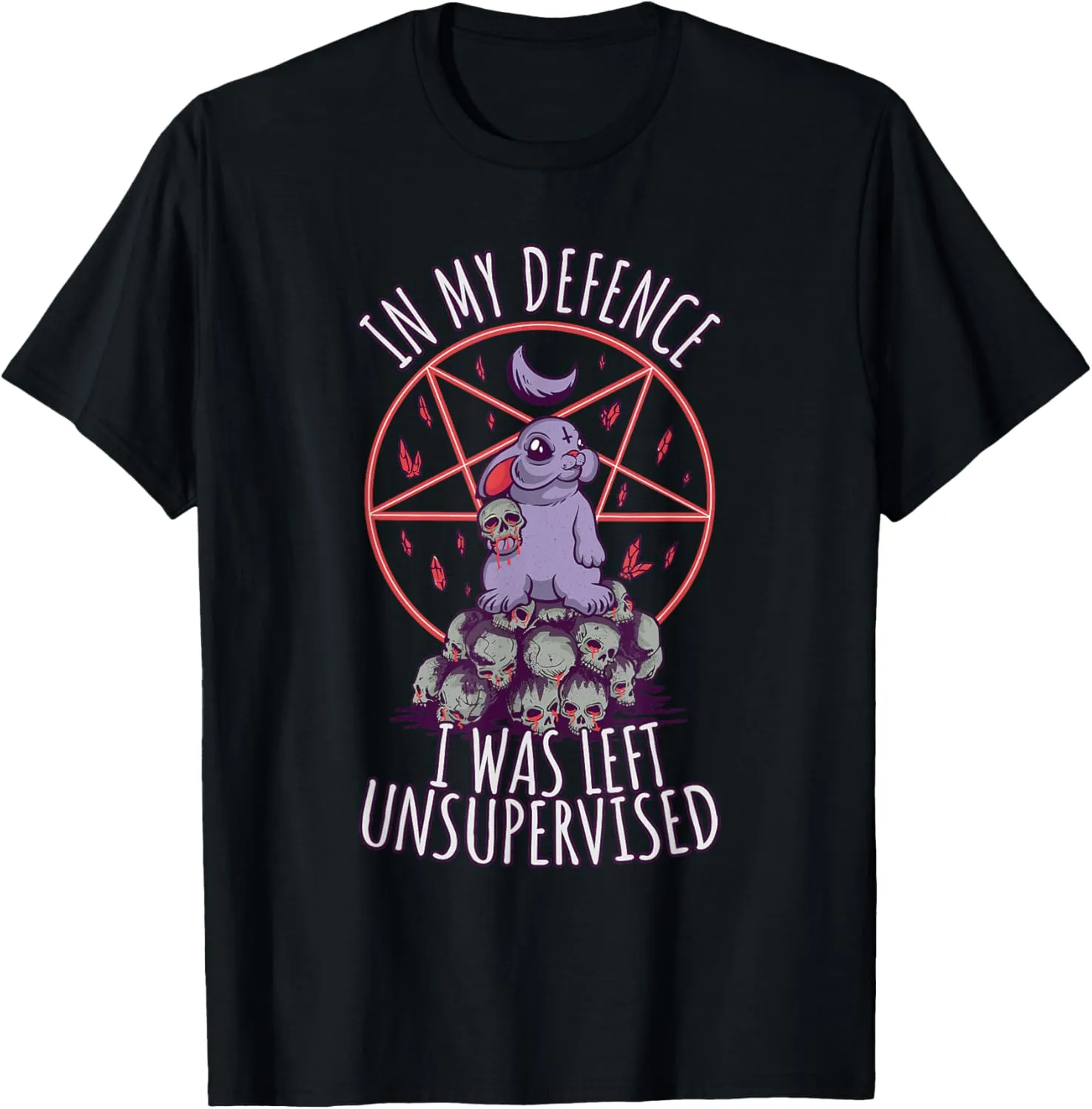 Funny hell bunny cute pentagram goth grunge T-Shirt