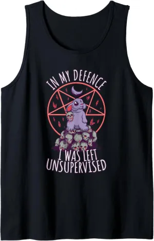 Funny hell bunny cute pentagram goth grunge Tank Top