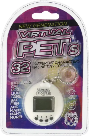 Funtime Gifts Key Chain Toy 49-in-1, Cyber Pet for Kids Including Alien, Robot, Cat, Dog, Dinosaur and More, Portable Style Interactive Toy (Colours May Vary)
