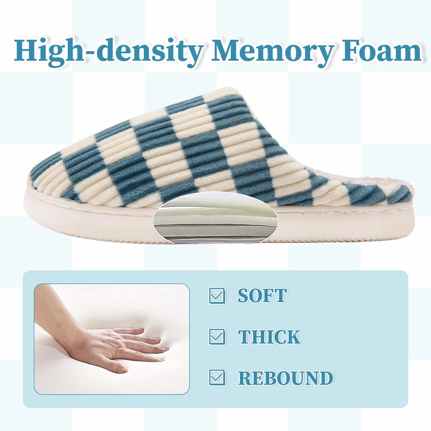 Fuzzy House Slippers for Woman,Memory Foam Womens Slippers,Casual Unisex House Shoes Outdoor Indoor Warm Plush Mens Bedroom Slippers with Faux Fur Lining