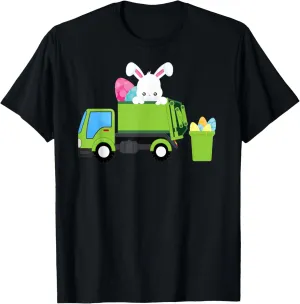 Garbage Truck Easter Bunny Egg Hunt Toddler Kids Boys Girls T-Shirt