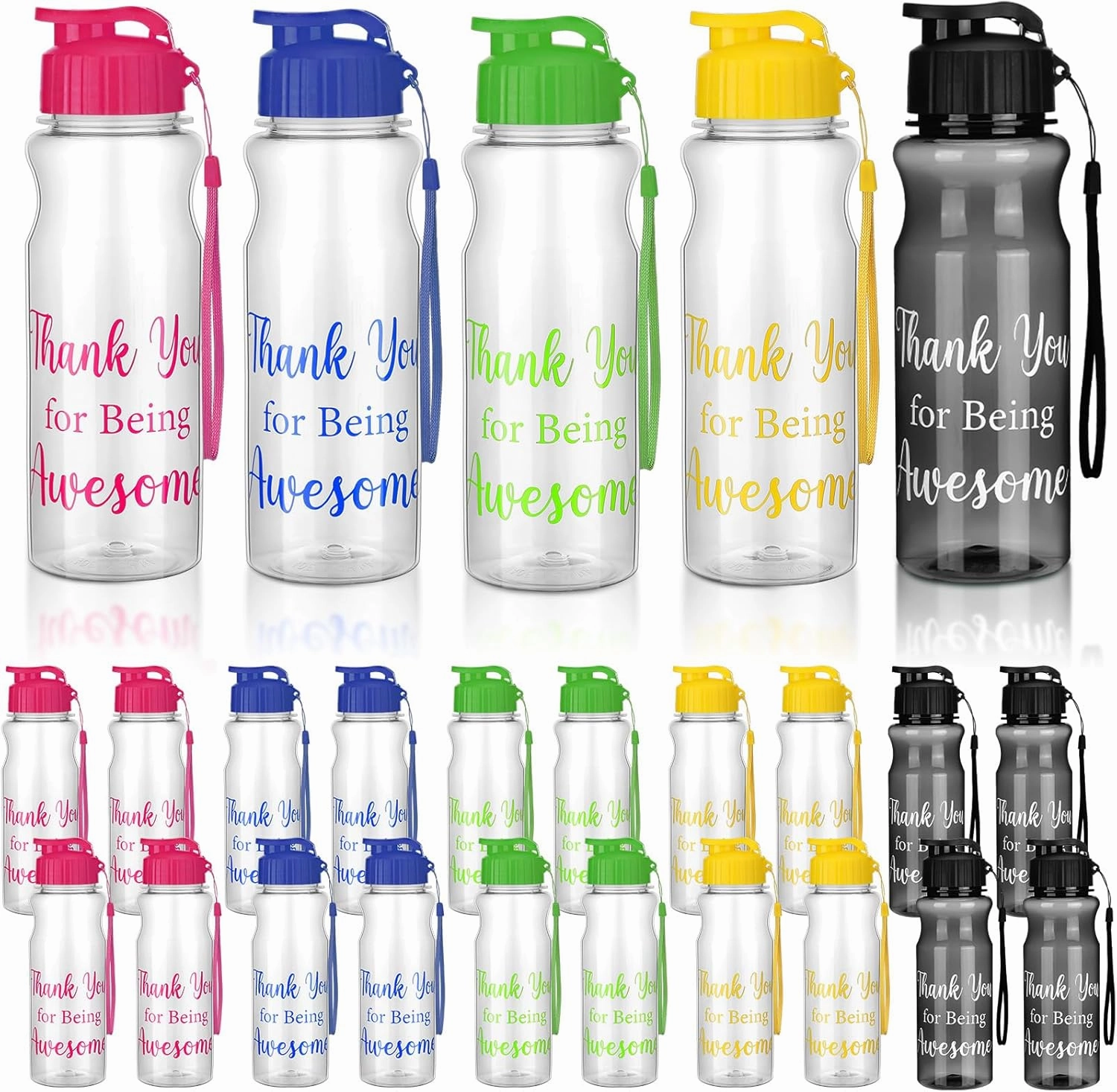 Gerrii 15 Pcs Teacher Appreciation Gifts in Bulk Nurse Week Gifts Thank You for Being Awesome 20. 3 oz Water Bottles for Coworker Social Worker Employee of Month