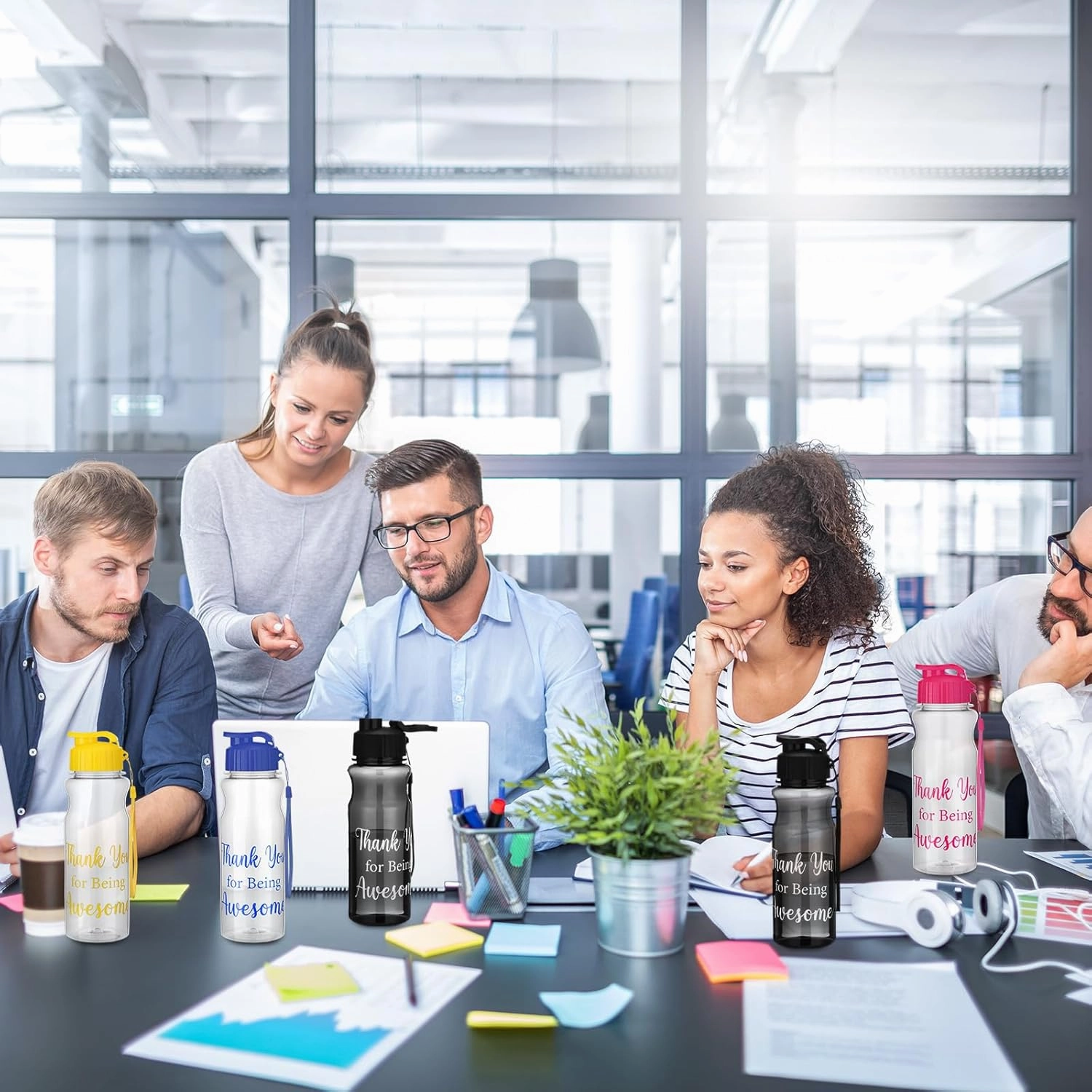 Gerrii 15 Pcs Teacher Appreciation Gifts in Bulk Nurse Week Gifts Thank You for Being Awesome 20. 3 oz Water Bottles for Coworker Social Worker Employee of Month