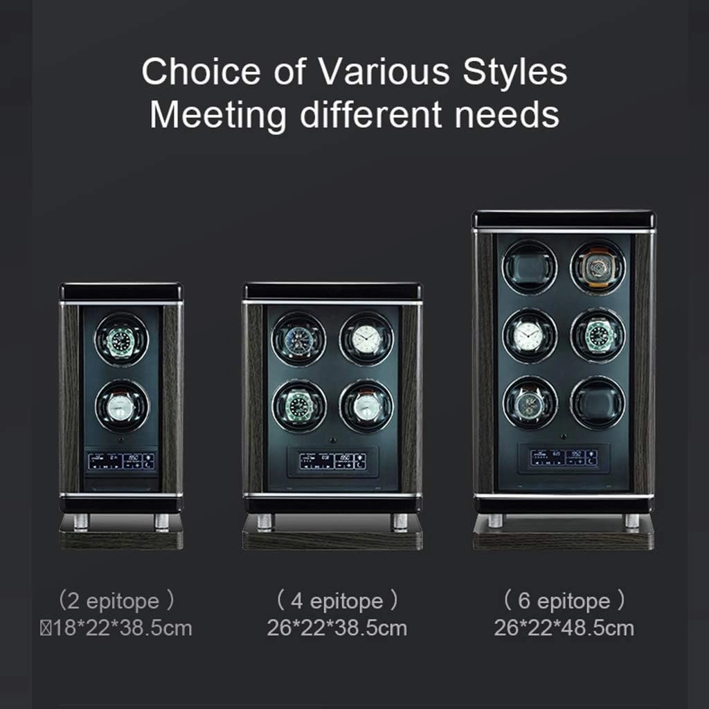 GeRRiT Watch Boxes High-End Wood Upgraded Smart Watch Winders Automatic self-Winding Mechanical Watch Box with Fingerprint Unlock and Remote Control Functions