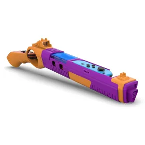 GH Joy con Gun Controller for Nintendo Switch (OLED) Shooting Games, Resident Evil, Cabela's, Sniper Elite, Doom, Hunting Simulator, Wolfenstein, Payday, Joycon Gun Grip, Purple & Brown