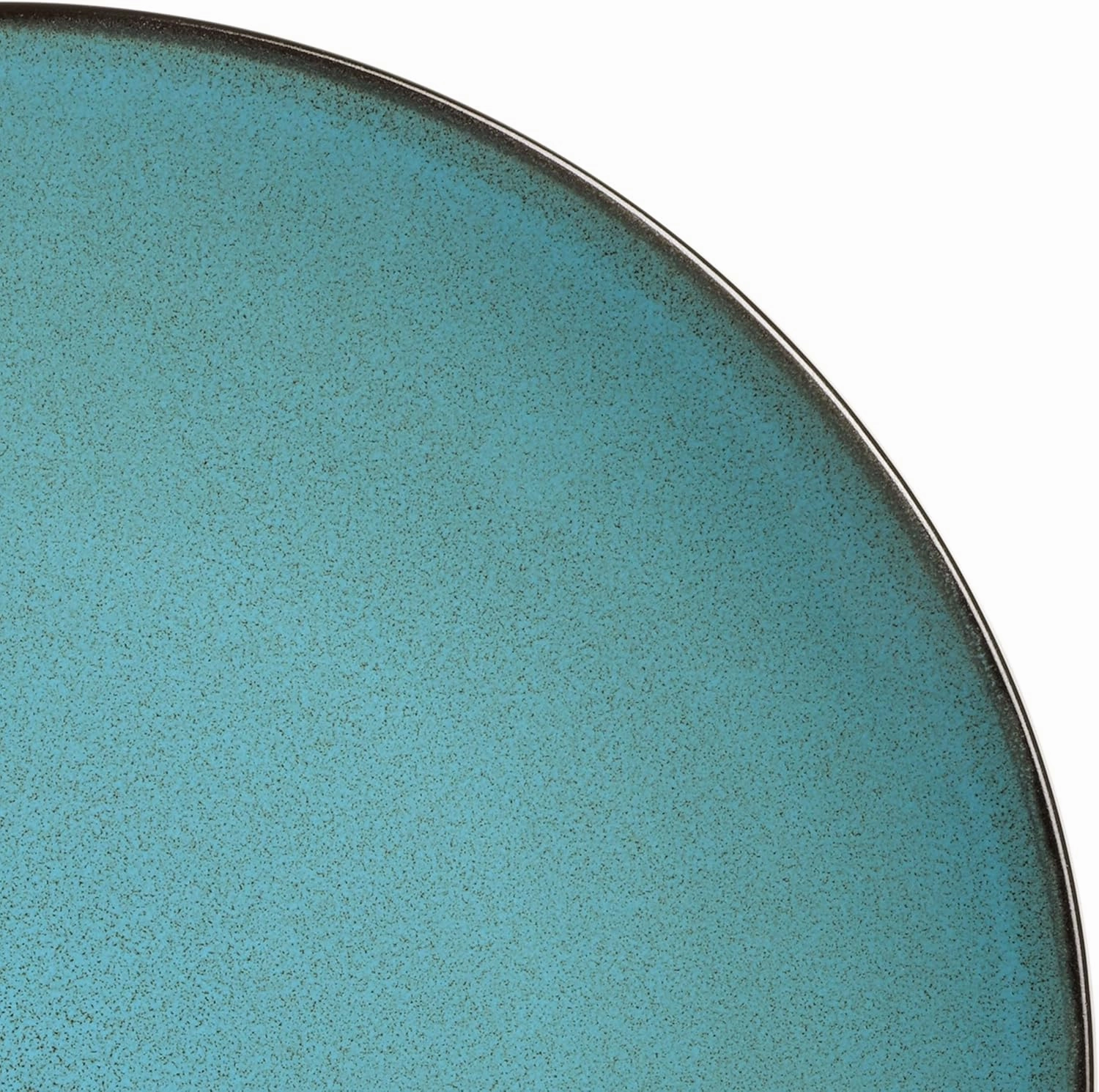 Gibson Soho Lounge Round Reactive Glaze Stoneware Dinnerware Set, Service for 4 (16pc), Teal