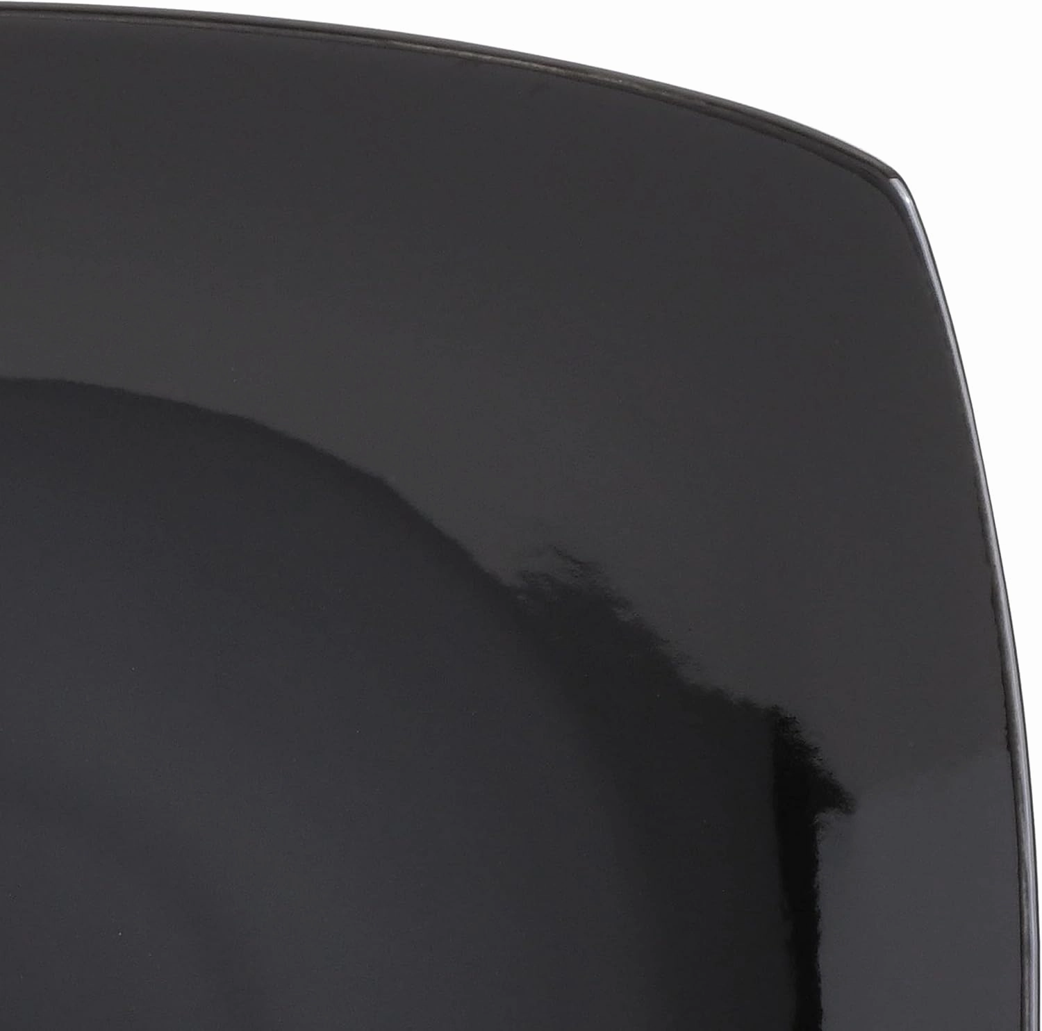 Gibson Soho Lounge Square Reactive Glaze Stoneware Dinnerware Set, Service for 4 (16pc), Black