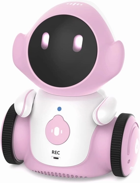 GILOBABY Robot Toys, Rechargeable Smart Talking Toys for Kids, Intelligent Robotic with Voice Controlled Touch Sensor, Singing, Dancing, Recording, Repeat, Birthday Gifts for Girls Ages 6  Years Pink