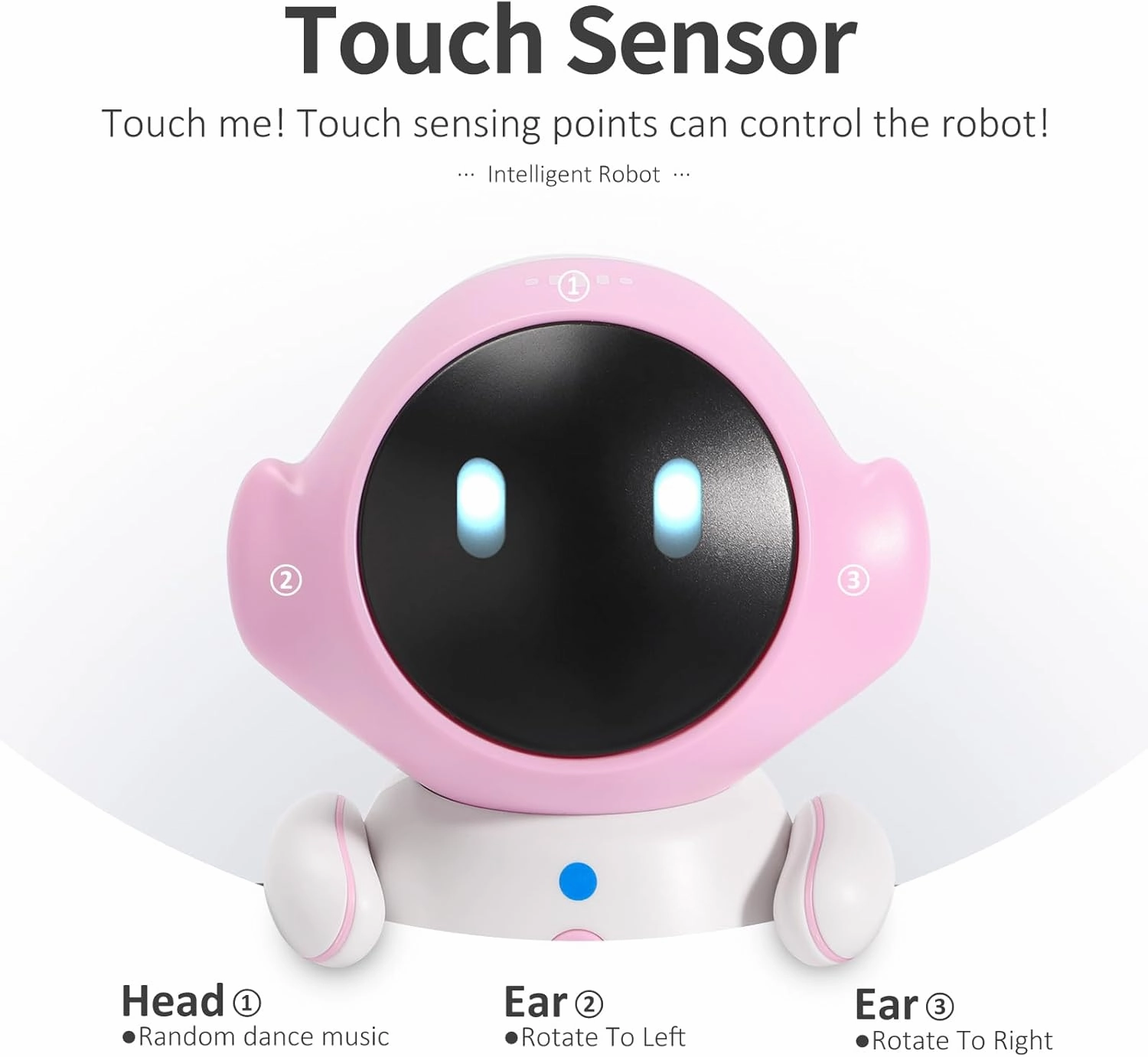 GILOBABY Robot Toys, Rechargeable Smart Talking Toys for Kids, Intelligent Robotic with Voice Controlled Touch Sensor, Singing, Dancing, Recording, Repeat, Birthday Gifts for Girls Ages 6  Years Pink