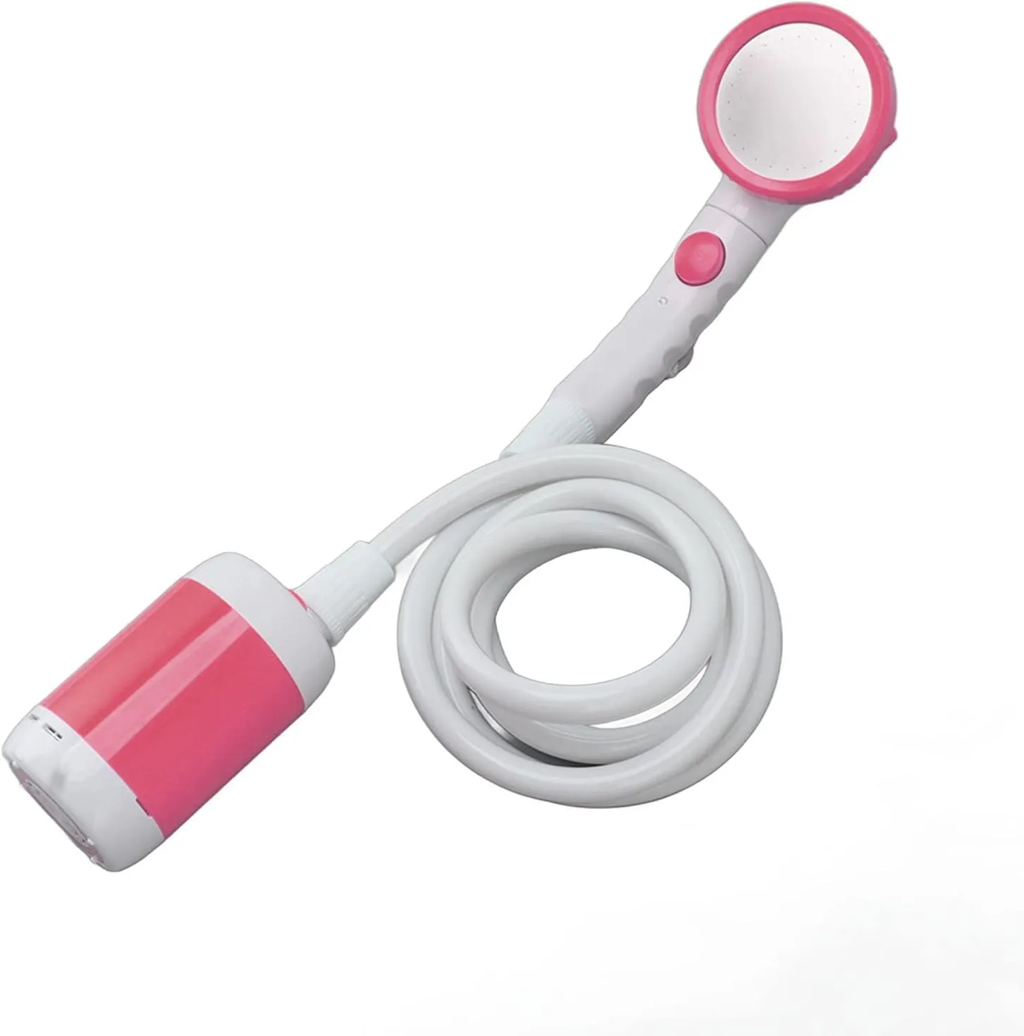 GLOGLOW Battery Shower, and Comfortable Portable Shower for Traveling (Pink)
